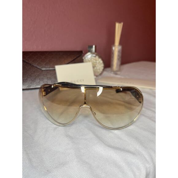 GUCCI Aviator Shield Sunglasses - Picture 2 of 8